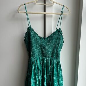 Free people Sweet Nothings Midi Dress in Forest Combo